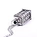 Banggood Doctor Who 3D Tardis Police Box Pewter Tall Long Chain Simple Unisex Necklace (Silver)
