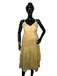 Evening Dress for Women-newage Khaki Embroidered Indian Cotton Lounge Wear Boho Strap Dress S-xl Free Shipping