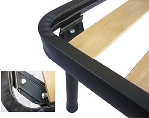 Piedi Letto Regolabili In Metallo - Supporto Per Rete A Doghe, Altezza 25-43cm, Bianco, 4 Pezzi Con Viti - Foto 2