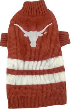 Texas Longhorns Orange Pet Sweater (Small)
