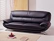 Gorgeous Modern Contemporary Black Leather Sofa