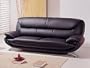Modern Contemporary Black Leather Sofa