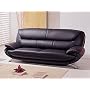 Gorgeous Modern Contemporary Black Leather Sofa