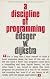 A Discipline of Programming