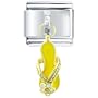 Yellow Fancy Studded Sandal Dangle Italian Charms