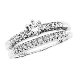 10K White Gold 1/2 ct. Diamond Engagement Set