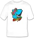 T-shirt with Arkansas, "state bird", "state flower", "apple blossom", state, mockingbird