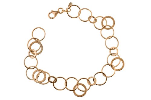 14K Yellow Gold Interlocking Circles Bracelet