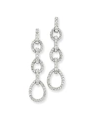 14k White Gold Diamond Teardrop Earrings. Carat Wt- 0.5ct. Metal Wt- 3.65g
