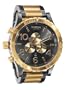 Nixon 51-30 Chrono Watch - Men's Gunmetal/Gold, One Size