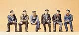 Preiser 10351 Seated Industrial Workers/Dockers (6)