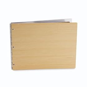 Bamboo 11x17 Landscape Screwpost Portfolio Book - Natural