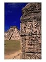 Ancient Mayan City Ruins, Chichen Itza, Mexico Travel Photographic Poster Print by Walter Bibikow, 12x16