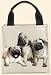 PUG PUPPIES Tote Art by Leslie Anderson/Ellay Fiddler's Elbow
