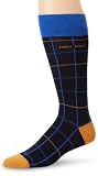 HUGO BOSS Mens Mid Calf Grid Pattern Dress Sock