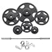 255 Pound Olympic Rubber Grip Weight Plates Plus 42 Pound Bar and Collars