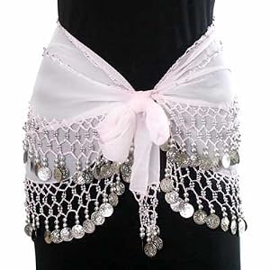Luxury Divas: White and Silver Coin Belt