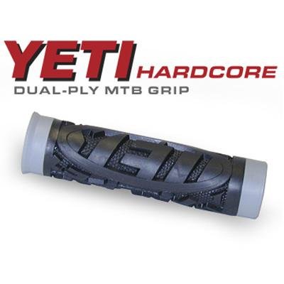 Odi Yeti Hardcore MTB Bicycle Handle Bar Grips - Pair - Black/Grey - D10YHBK