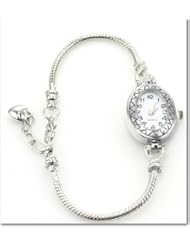Add A Link Of Charm Oval Pandora Style Watch And Bracelet