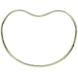 18kt Gold over Sterling Silver Bean Bangle Bracelet