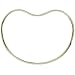 18kt Gold over Sterling Silver Bean Bangle Bracelet