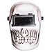 Hoodlum Welding Gear Auto-Darkening Welding Helmet - White Skull, Model# HM100SK-A