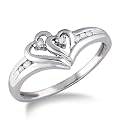 .07 ct tw Diamond Heart Promise Ring
