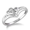 .07 ct tw Diamond Heart Promise Ring