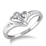.07 ct tw Diamond Heart Promise Ring