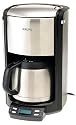 Krups FMF5 10-Cup Programmable Coffeemaker with Thermal Carafe, Black with Stainless Steel