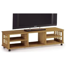 Mission 60w Wide - screen Tv Cart, 60W, HONEY