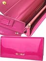 〔ミュウミュウ〕MiuMiu エナメルレザー リボン 二つ折り長札サイフ VERNICE FIOCCO 長財布 レディース 〔海外並行正規品〕