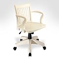 Office Star Antique White Wood Bankers Chair