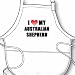 I Love My Australian Shepherd BBQ Apron