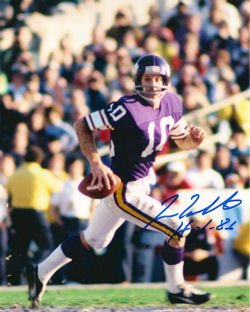Fran Tarkenton Autographed Minnesota Vikings 8x10