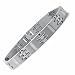 Titanium Bracelet Satin High Polish with Silver Inlay 8.5.