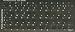 French Keyboards Stickers- White Characters For Dark Keyboards -