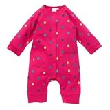 from Blue Zoo Baby Blue Zoo Baby- Pink spotted footless sleepsuit