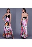 Black Lace Floral Fantasy Print Gowns by Mary L Couture
