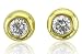 10k Yellow Gold Round Brilliant Cut Diamond Stud Earrings (GH, I1-I2, 0.05 carat)