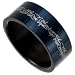 Black Stainless Steel Band with Barbed Wire Design Sizes 8-13