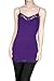 Ragstock Women's Plain Long Lace Trim Spaghetti Strap Camisole Tank Top