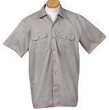 Dickies 1574 Short Sleeve Work Shirt, Silver Gray, Large