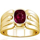 18K Yellow Gold Cushion Cut Ruby Solitaire Ring (GIA Certificate)