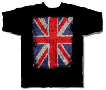 Price Busters - Union Jack Adult T-Shirt, Size: X-Large, Color: Black