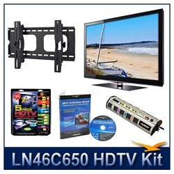 Samsung LN46C650 HDTV - AV Home Theater Power Protection (10 outlet - 6900 Joules protection) - Universal Flat Tilt Mount for Flat Panel TVs - HDTV Calibration DVD (Brings out your HDTV's Full Potential) - HDTV High-performance Hook-Up & Maintenance Kit