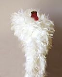 100g Ivory Feather chandelle boa for wedding, bridal party, costume