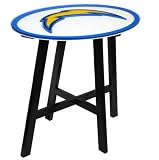 San Diego Chargers Wooden Pub Table With Glass Top