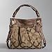NEW AUTHENTIC COACH PARKER OP ART CONVERTIBLE HIPPIE BAG (Khaki/Bronze)