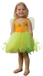 Aeromax Tie Dye Fairy Dress with Attached Wings, Lime Green/Yellow, Size 2/3